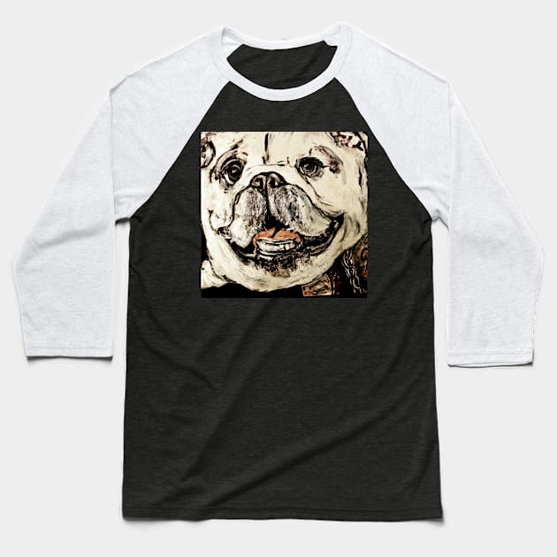 Bull dog Baseball T-Shirt by Jeneralarts